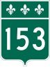 Route 153 marker