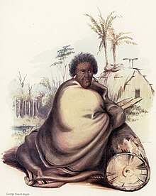 Pōtatau Te Wherowhero, before 1847, wrapped in a blanket