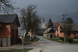 View towards the Church of Saint Wenceslaus