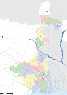 Map indicating the location of Siliguri