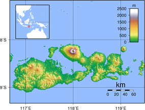 Sungai Brang Moyo di Indonesia Sumbawa