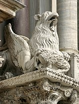Statue of a griffin on the St. Marcus Catedral