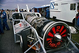 Thrust2 chassis at Hurn airport