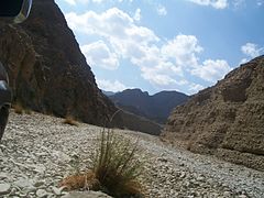 Close up of the wadi's terrain