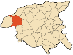 Localização da cidade dentro da província de Chlef