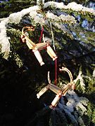 Modern Yule goat ornaments