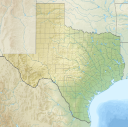 Location of Lake Athens in Texas, USA.