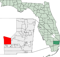 Location within Broward County and the state of Florida.