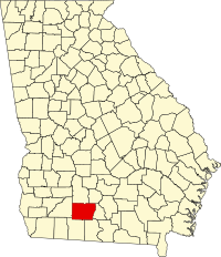 Locatie van Colquitt County in Georgia