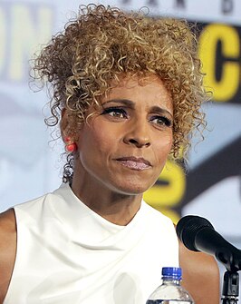 Michelle Hurd tijdens San Diego Comic-Con in 2019.