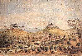Aboriginal Family Travelling by W.A. Cawthorne, date unknown