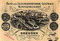 Fabrikansicht der Bunt- und Luxuspapierfabrik Goldbach Actien-Gesellschaft auf einem 1904 ausgestellten Wechsel