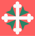 Combined Maltese Cross and cross bottony, of the Order of Saints Maurice and Lazarus