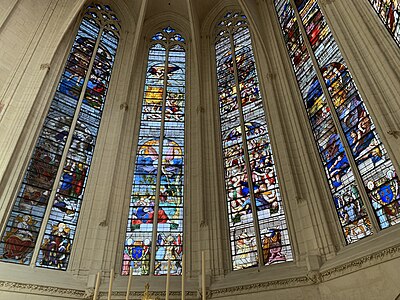 Stained glass windows of the apse