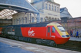 43093 Lady in Red in Virgin Cross/Country livery at Preston