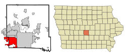 Location in Iowa