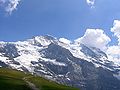 Jungfrau (4.158 m, Bernese Alps, North side), view from Kleine Scheidegg