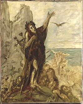 Portret "Tyrtaeus zingt in de strijd" door Gustave Moreau