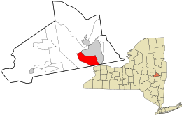 Location in Schenectady County and the state of New York.