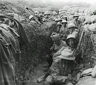 Tropes dels Royal Irish Fusiliers servint a Gal·lípoli a la tardor de 1915