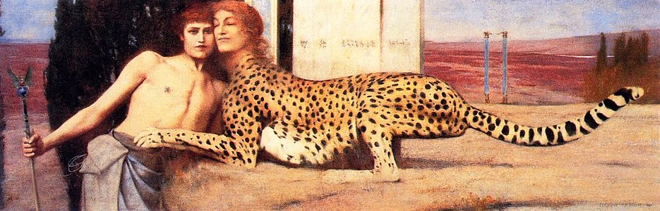 Caresses (1896) de Fernand Khnopff[22].