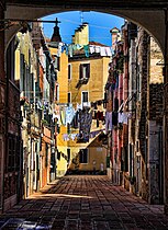 Clothes on a venetian streets