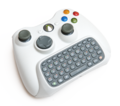 The Xbox 360 controller with chatpad attached