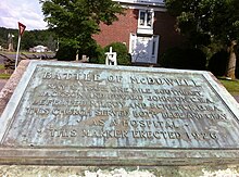 Plaque marking battle