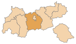 Locatie van het district Innsbruck Land
