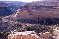 Village berbère, l'oued, palmeraie et falaise