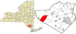 Location in Orange County and the state of New York.