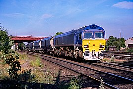 59202 Vale of the White Horse in National Power livery at Knottingley in 1996