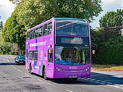 Stagecoach South Scania Enviro 400 with University of Surrey branding