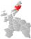 Åfjord markert med rødt på fylkeskartet