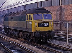 1844 (47 194) in original two tone green livery, Paddington 1971