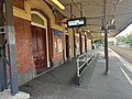 The ramps, station building, verandah and PIDS on Platform 2, August 2024