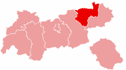 okres Kufstein na mapě Tyrolska