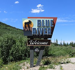 Welcome sign along Highway 9