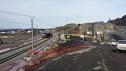 Tunnelgjennomslag ved Roås like nord for Ski.