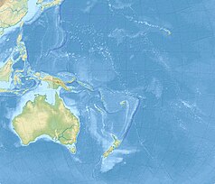 Mapa konturowa Oceanii, u góry znajduje się punkt z opisem „Ailinginae”