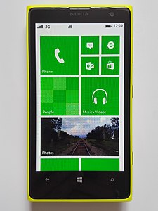 A Nokia Lumia 1020 kezdőképernyője