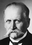 Kyösti Kallio, the 4th President of Finland, with a walrus moustache