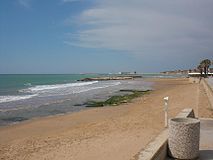 Seafront at Marina with the port in the distance