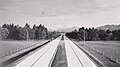 Voormalige Reichsautobahn tussen Chiemsee en Siegsdorf rond 1936, gearchiveerd in het Ida-Seele-Archiv.