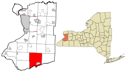 Location in Erie County and the state of New York.