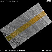 Basal Rupes Tenuis unit exposed north of Abalos Mensa