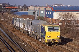 Railtrack rail cleaning train at Northam