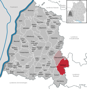 Poziția Wolfach pe harta districtului Ortenaukreis