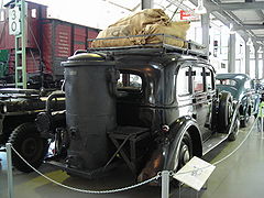 Adler Diplomat 3 GS (Germany, 1941) with gas generator.