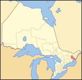 Location of Frontenac County